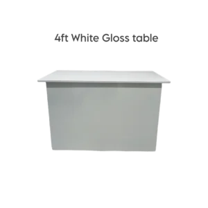 4ft White Gloss table