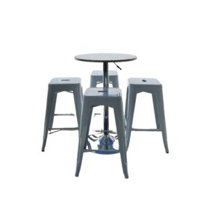 Set 1 cocktail table + 4 bar stools