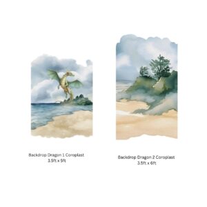 #0008 Dragon island Backdrops ( 2 Pieces)