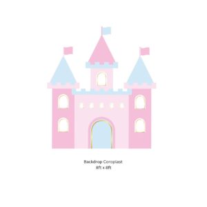 #0013 Pink Castle Backdrop (3 Pieces )