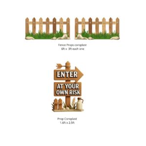 #P004 Garden props ( 3 pieces )