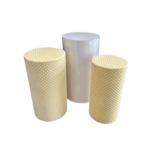 3 Cylinders: 2 pastel yellow + 1 large white gloss