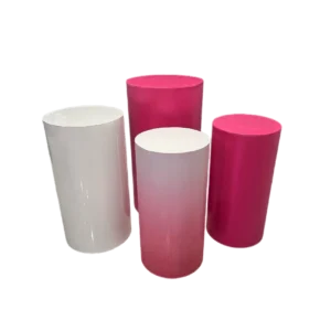 3 cylinders: 3 hot pink