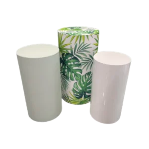 3 cylinders: Large leaves + 2 white gloss