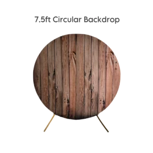 7.5ft Round wood backdrop