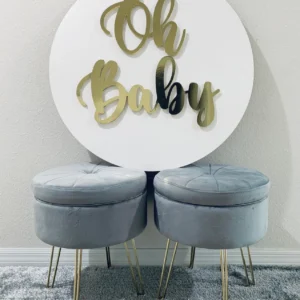 Gold Custom sign 2 words